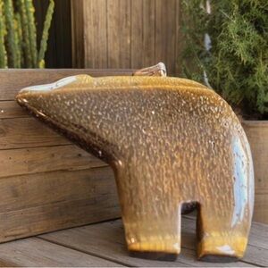 Tigers Eye Bear Pendant